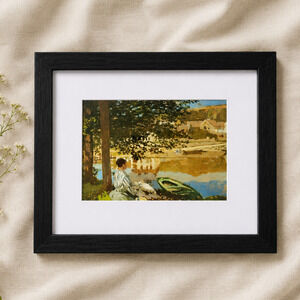 On the Bank of the Seine, Bennecourt by Monet | Impressionist Framed Print